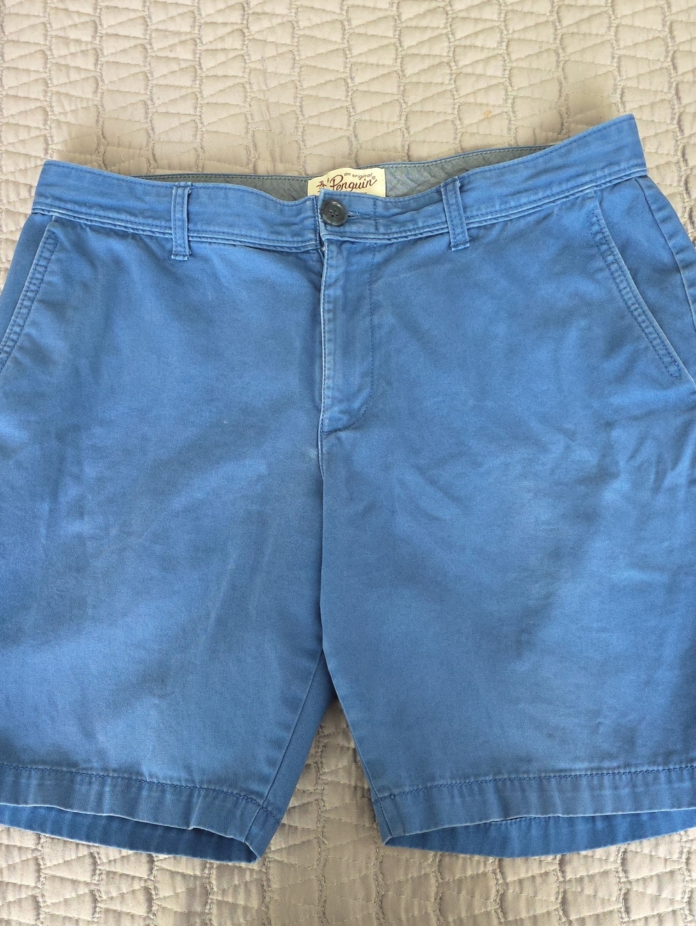 Original Penguin Light Blue Men's Flat Front Shorts